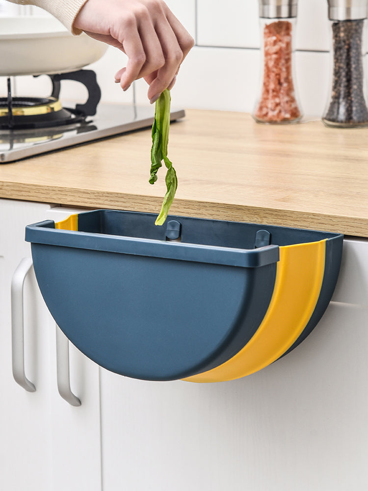 Folding Kitchen Trash Can for Home and Car Use