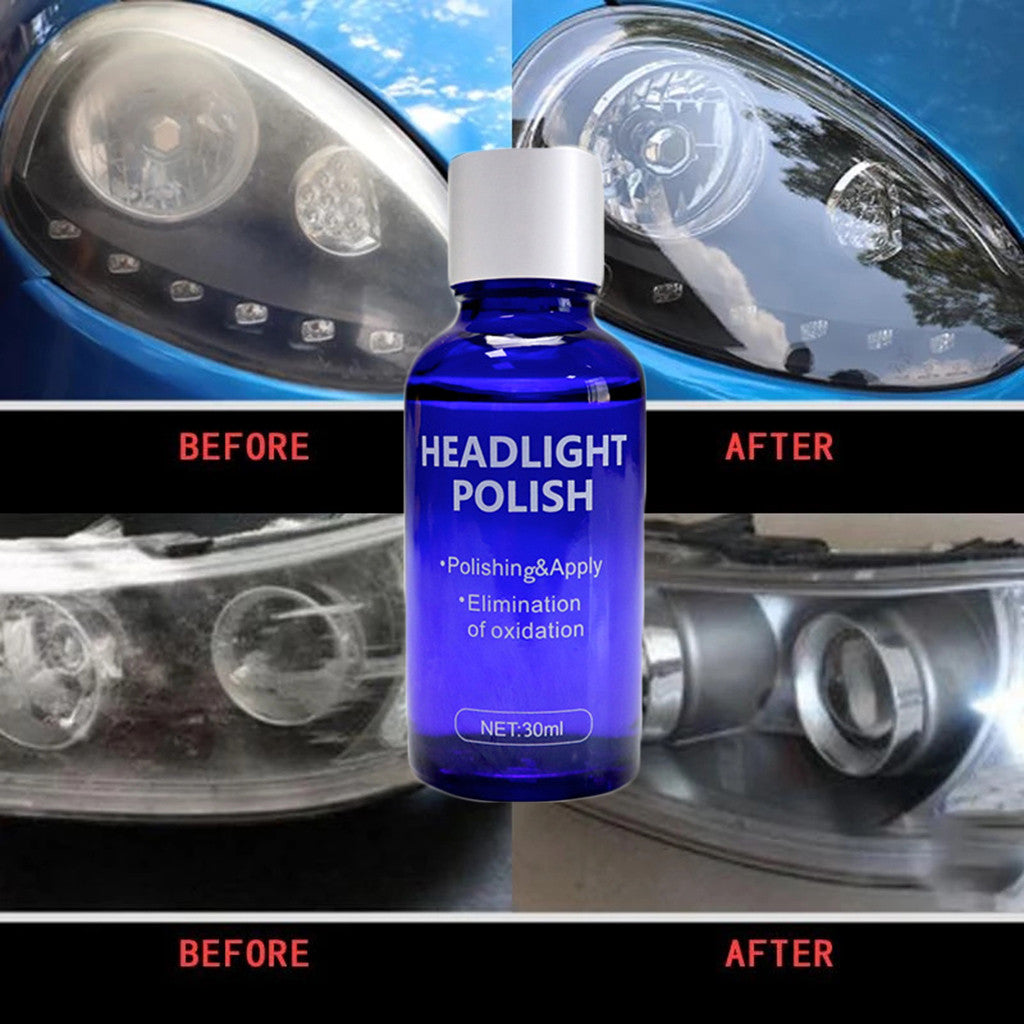 Car Headlight Restoration Kit with Polishing Solution