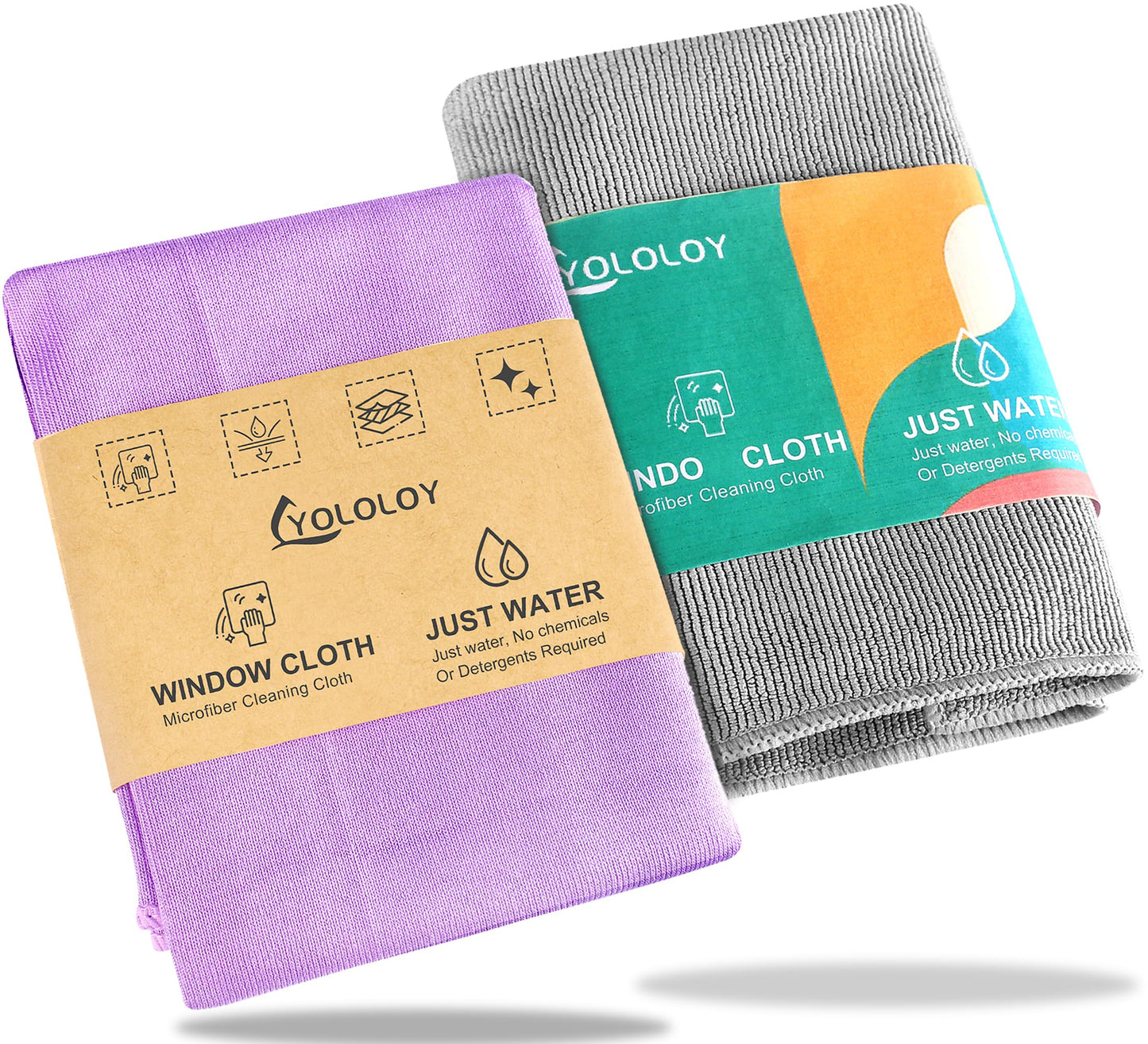 Window Cleaning Cloth(Purple) & Enviro Cloth (Grey) Basic Package
