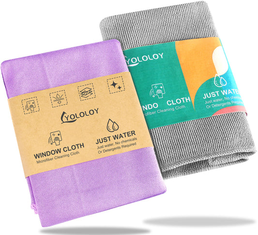 Window Cleaning Cloth(Purple) & Enviro Cloth (Grey) Basic Package