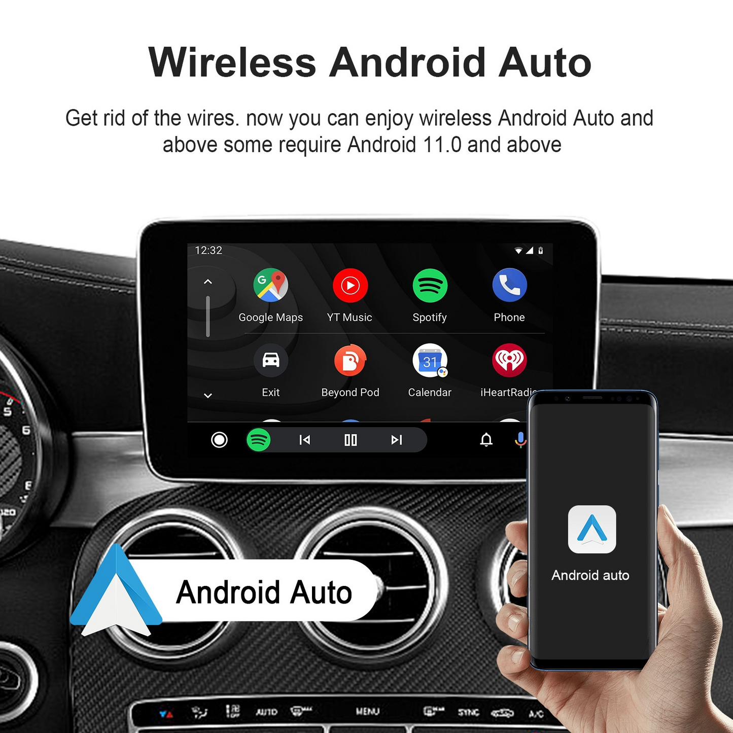 3-in-1 Wireless CarPlay Android Adapter