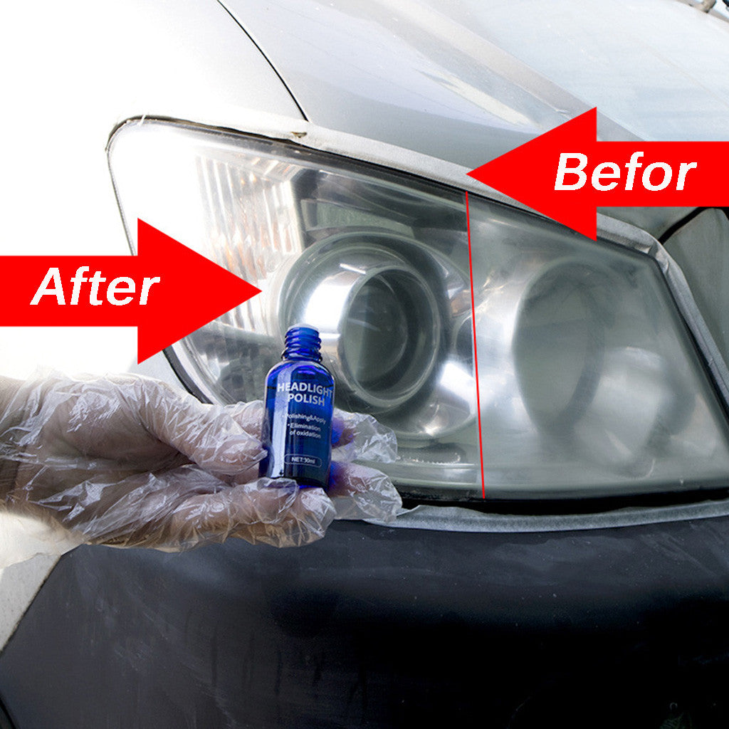 Car Headlight Restoration Kit with Polishing Solution
