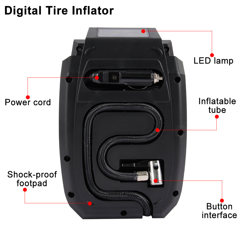 Smart Digital Tire Inflator Portable Air Pump